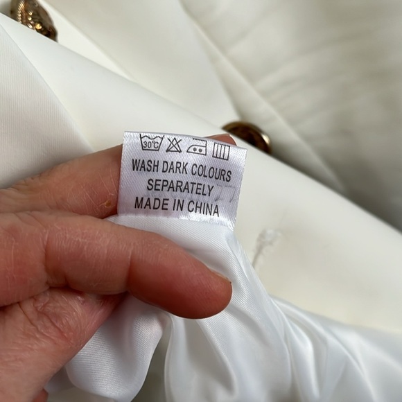 Women’s Classic Tailored Double Breast Blazer Gold Button - Picture 12 of 13